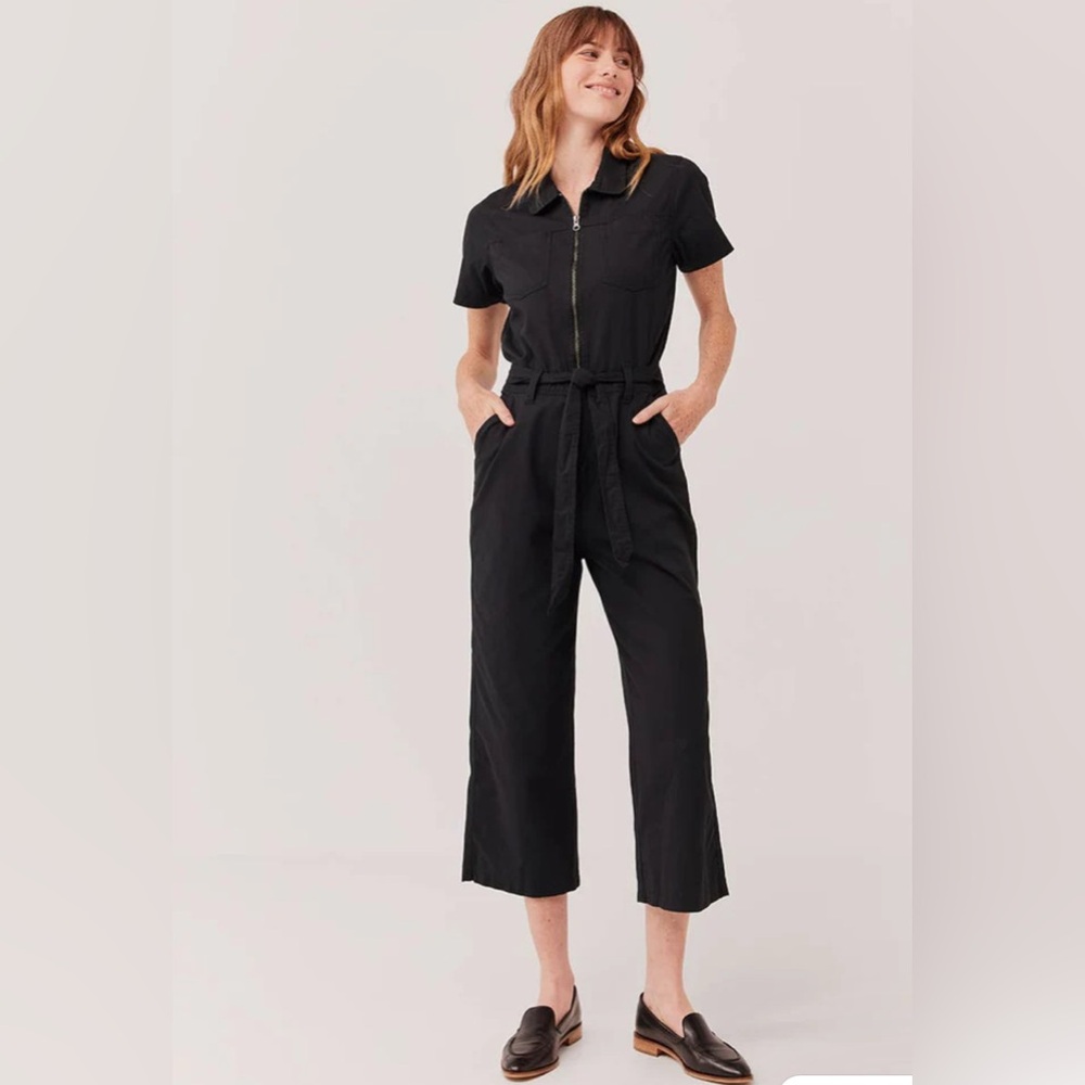 PACT WOMEN’S BOULEVARD BRUSHED TWILL ZIP FRONT JUMPSUIT